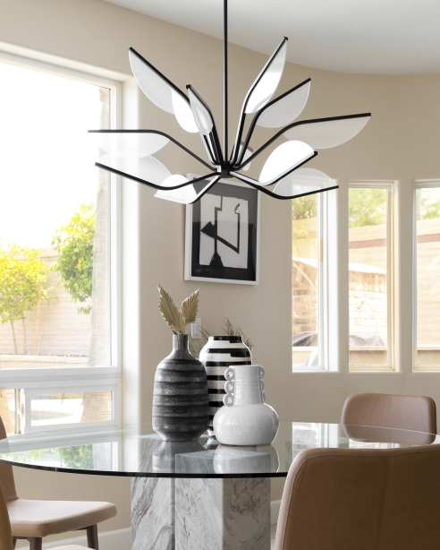 Belterra 38 Chandelier, Matte BlackPhotography by Kevin Bost<br>Designed by Iconic Design Build (Kaitlyn Wolfe)