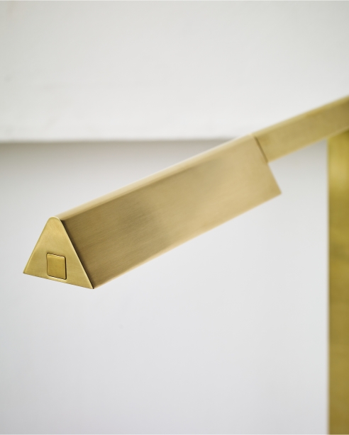 Dessau 46 Floor Lamp Natural Brass