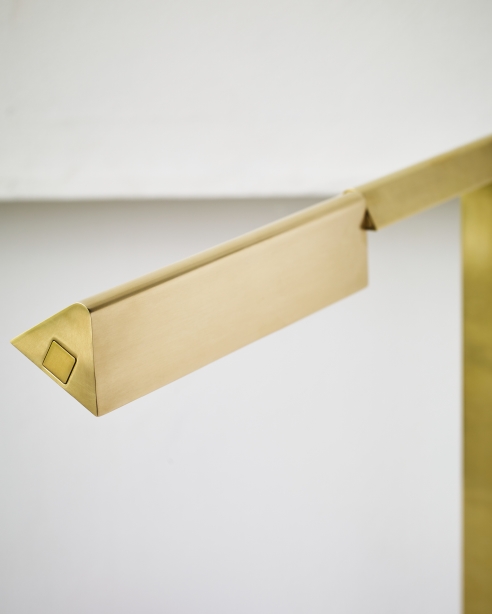 Dessau 46 Floor Lamp Natural Brass