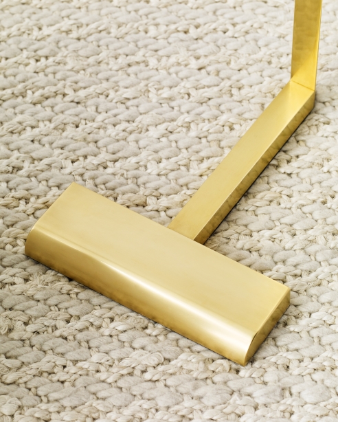 Dessau 46 Floor Lamp Natural Brass