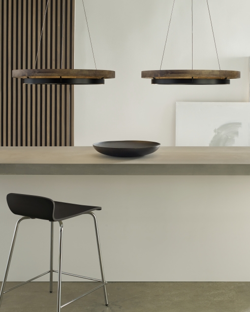 Matte Black/Weathered Oak Wood
