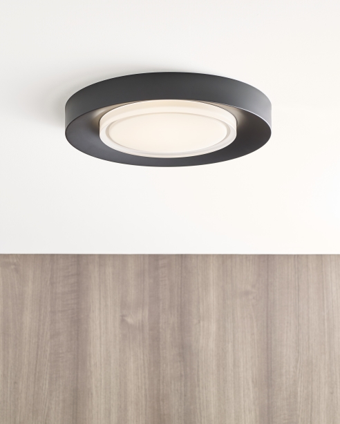 Hilo 16 Flush Mount, Nightshade Black