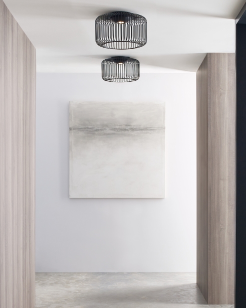 Kai 15 Flush Mount, Nightshade Black