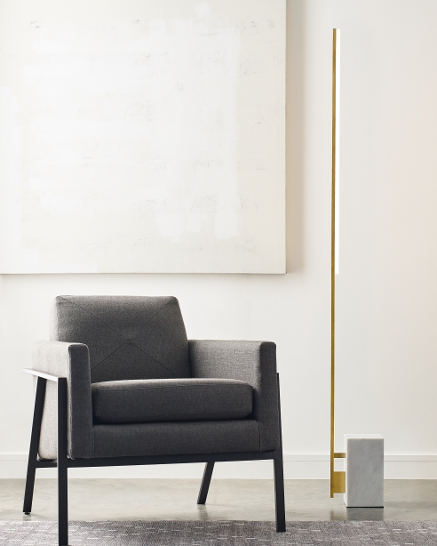 Natural Brass/White Marble