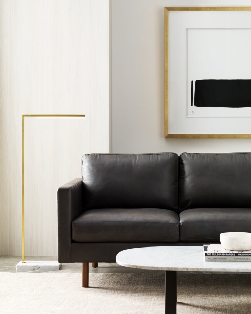 Klee 43 Floor Lamp Natural Brass