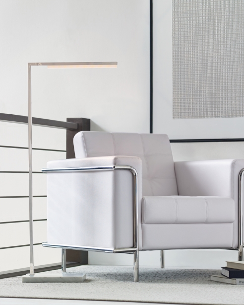 Klee 43 Floor Lamp Polished Nickel