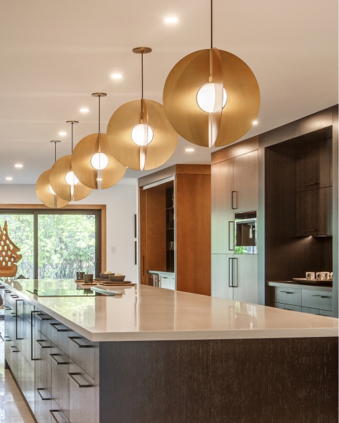 Orbel Round Pendant, Aged Brass Designer: Tea Maric