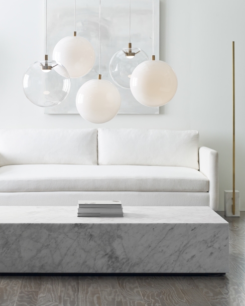 Palona: Clear / Aged Brass<br>White / Aged Brass<br> Klee70: Natural Brass/ White Marble
