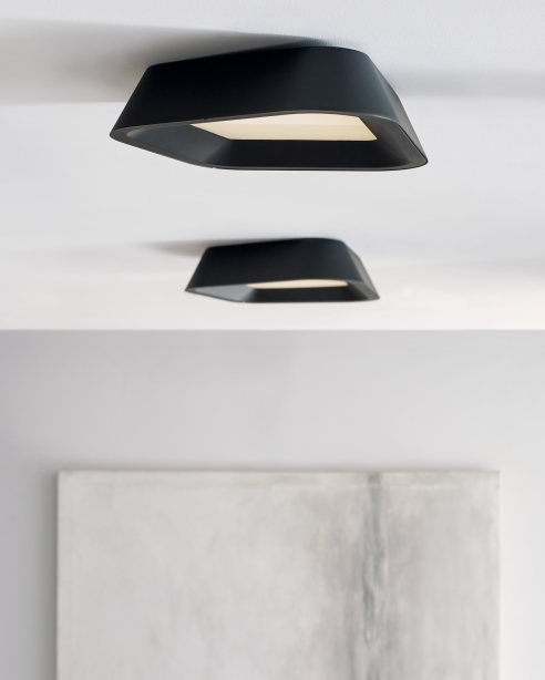 Rhonan Flush Mount, Nightshade Black