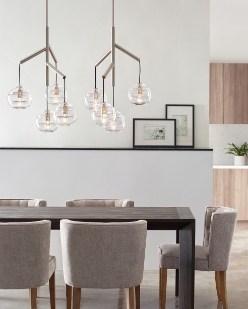 Sedona Single, Clear/ Satin Nickel
