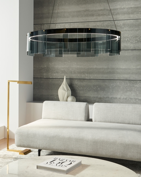 Stratos 30, Smoke/Black<BR>Dessau 38 Table Lamp, Natural Brass
