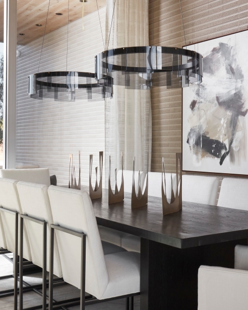 Stratos 30 Chandelier, Smoke/BlackDesigner: Ryan Young
<br>Photographer: Kip Dawkins Photography