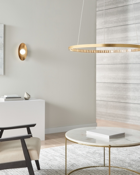 Vellavi 24, Natural Brass<BR>Joni 13 Wall, Aged Brass