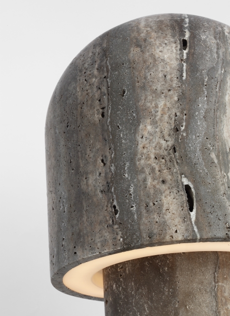 Kennett Small Travertine Table Lamp Alt Image