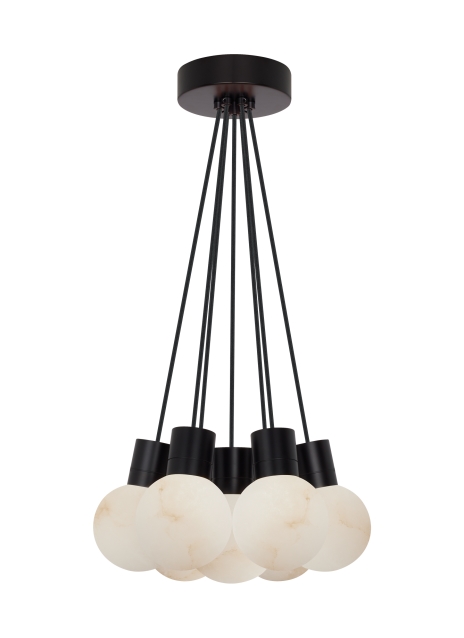 Mina Alabaster 7-Light Small Chandelier