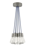 7-Port<br>Satin Nickel Finish<br>Blue Cord