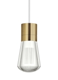 Natural Brass Finish White Cord
