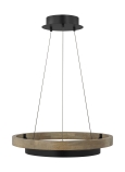Matte Black/Weathered Oak Wood