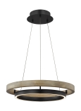 Matte Black/Weathered Oak Wood Alt View