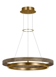 Natural Brass/Weathered Oak