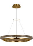 Natural Brass/Weathered Oak
