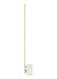Natural Brass / White Marble Side View