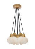 Hand Rubbed Antique Brass with Black Cord