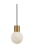 Hand Rubbed Antique Brass with Black Cord