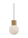 Hand Rubbed Antique Brass with Black/White Cord