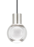 Satin Nickel Finish<br>Black Cord