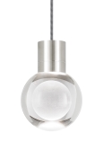 Satin Nickel Finish<br>Black/White Cord
