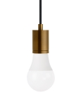 Aged Brass Modern Socket Black Cord